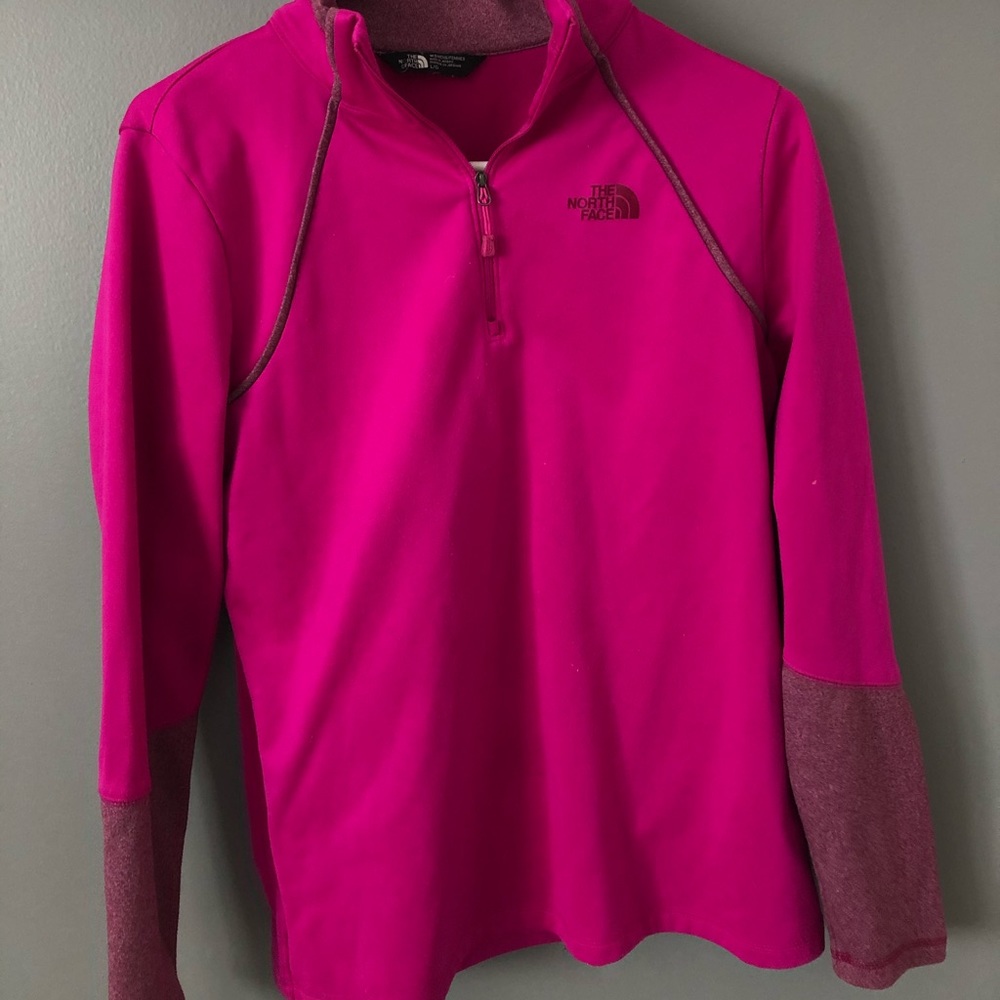 Bright Pink North Face pull over